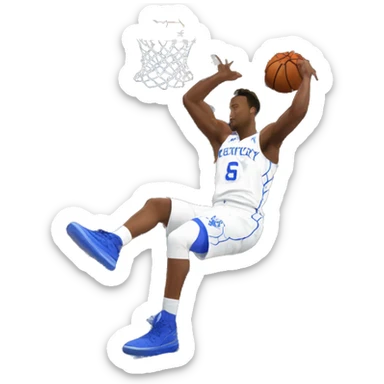 Kentucky basketball player dunking on the south eastern conference  sticker
