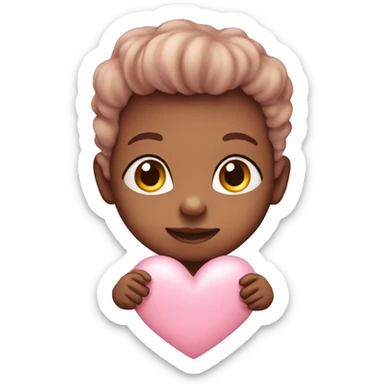 Baby pink color heart sticker