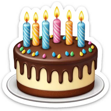 birthday cake oven sticker