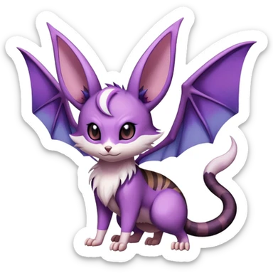 Shiny Furret-Espeon-Noibat-Noivern-Hybrid (Full body) sticker