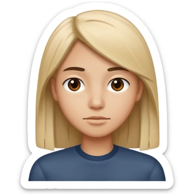 straight hair now sticker