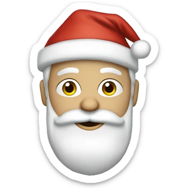 Caucasian Santa in pajamas  sticker