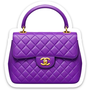 Purple Chanel handbag , front view sticker