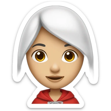 red-ridding-hood-long-straight-black-hair-with-white-streak-hair sticker