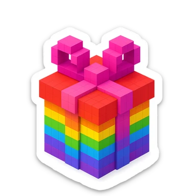 Rainbow gift sticker