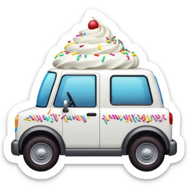 Happy cupcake was driving a Cybertruck sticker