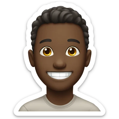 happy boy smiling at viewer sticker