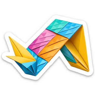 Origami tape sticker