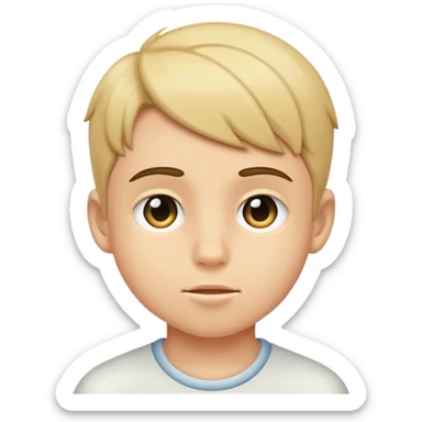 Profound portrait of a boy sticker