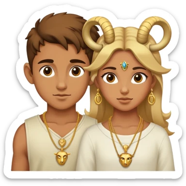 aries ♈️ boy and girl  sticker