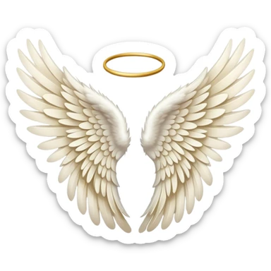 Angel wings beige  sticker