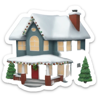 christmas house sticker