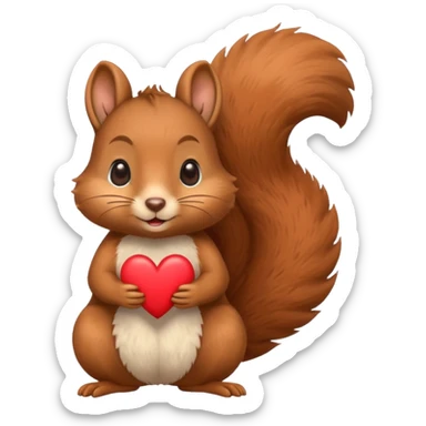 A cute squirrel with heart eyes sticker