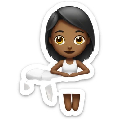 girl doing massage sticker