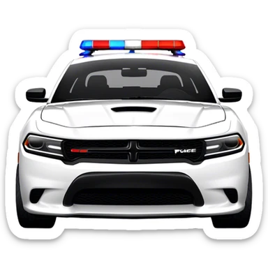 Police Car - Dodge Charger Pursuit (Model Year: 2022) (Iconic colour: Black and white) sticker