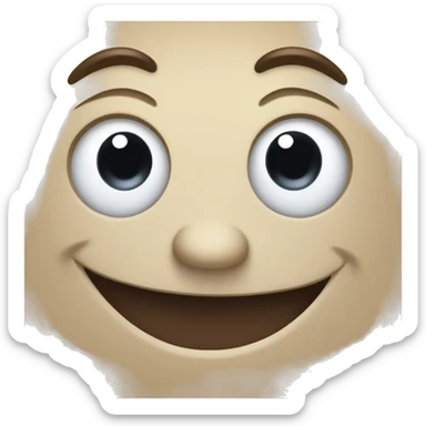 big smile with dot eyes sticker