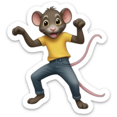 Rato dancando sticker