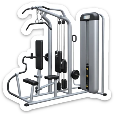 gym cables machine sticker