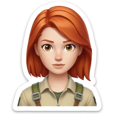 Red head playing fortnite sticker
