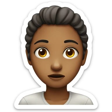 Girl with irritated eyes sticker