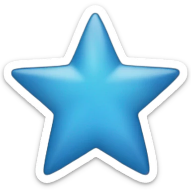 Blue star sticker