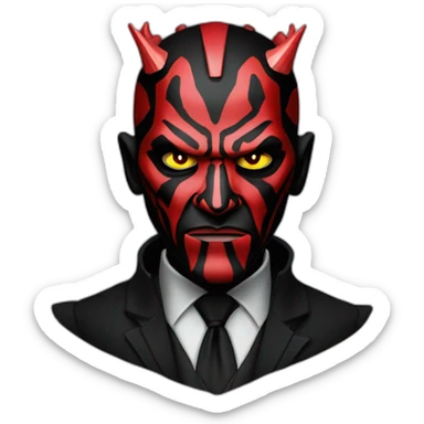 darth maul in a suit sticker