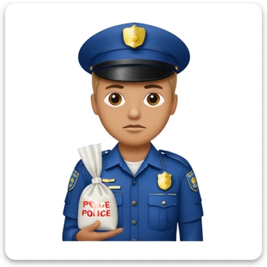 Bag drug fake cop sticker