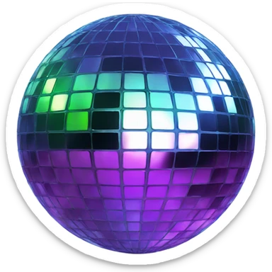 Disco ball sticker
