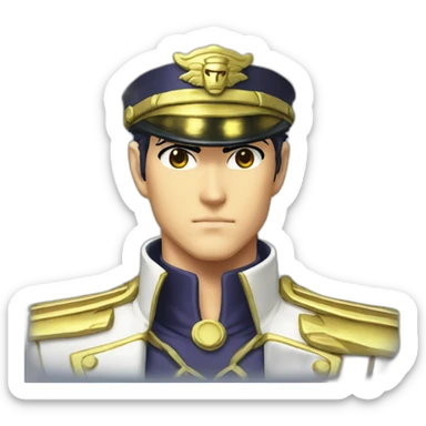 Jotaro kujo white cap sticker