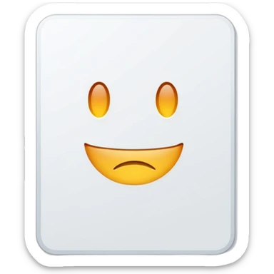 white card flat sticker