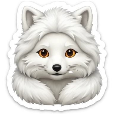 white fox sticker