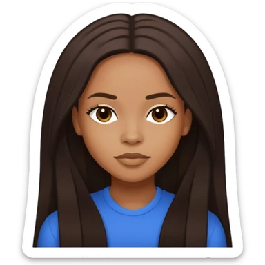 Shamari Fears-DeVoe from Blaque with long dark brown hair sticker