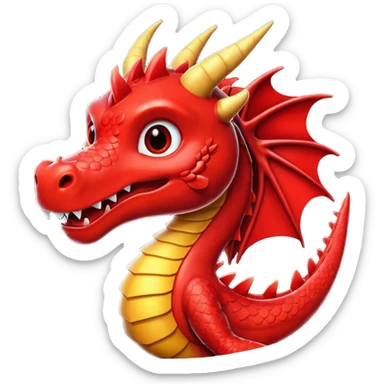 red dragon 4k sticker