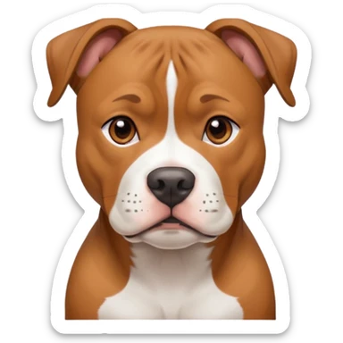 Brown pit bull boxer mix dog sticker