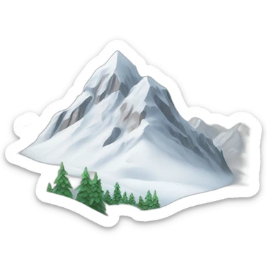snowy mountain landscape sticker