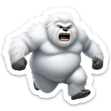 fat yeti run sticker