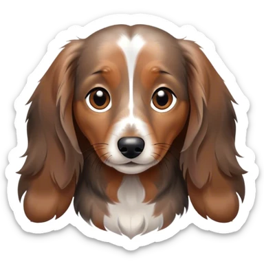 Black,brown Merle long haired Dachshund sticker