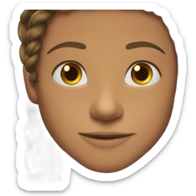 Simon baker kiss a black girl brown eyes and long African braids sticker