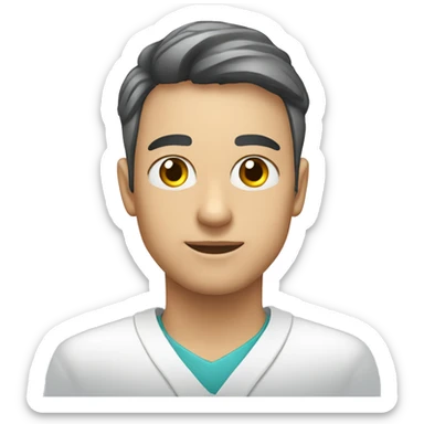 Medica Loira Jovem Olhos Azuis sticker