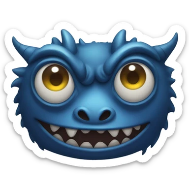 bleu indonesian monster sticker