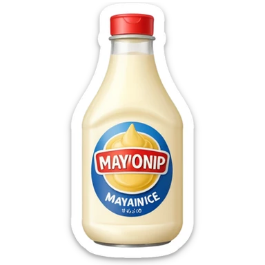 a bottle of mayo sticker