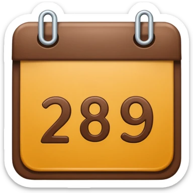 calendar emoji with umber 29 sticker