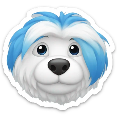 Chico de pelo blanco con saco azul sticker