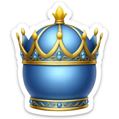 Blue crown with a lemon on the top sticker