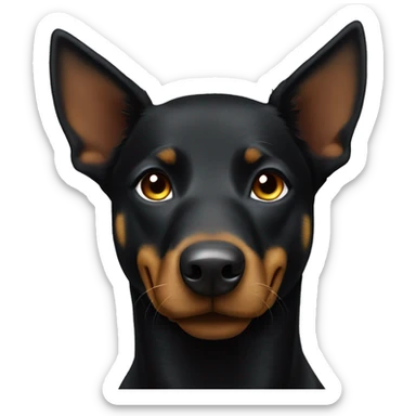 Black australian kelpie dog big sticker