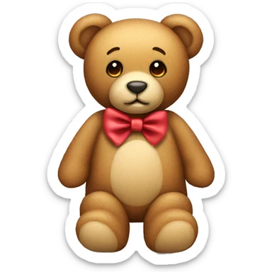 teddy bear with bow sticker