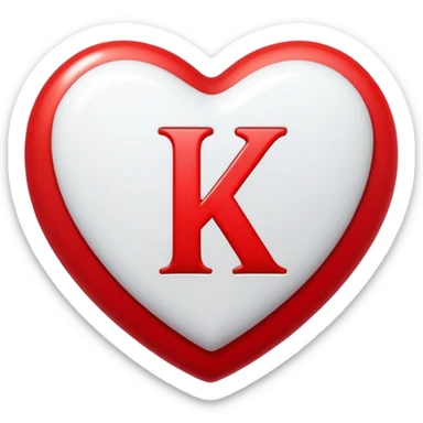 Heart with K on it  sticker