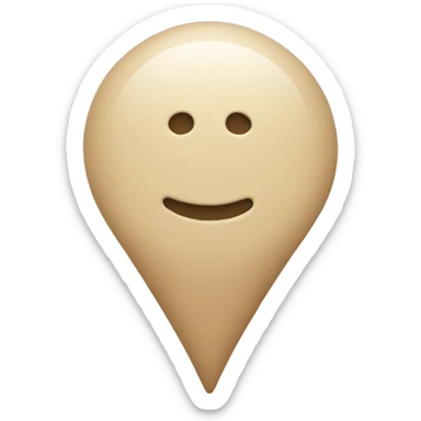 Soft beige location pin sticker
