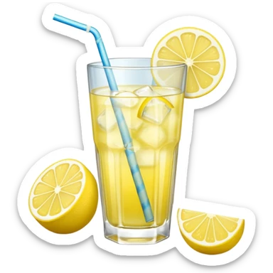 cold lemonade with ice sticker