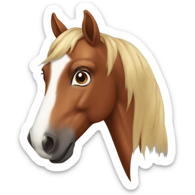 a chestnut horse sticker